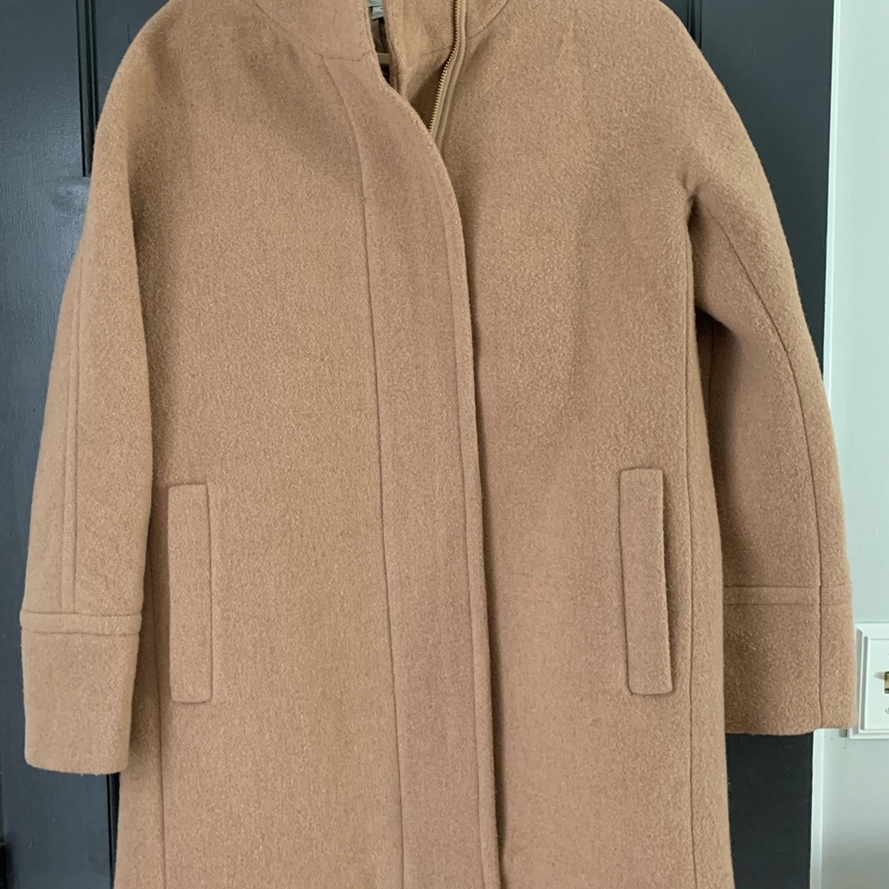 J.Crew Front Zip Wool Coat size 8